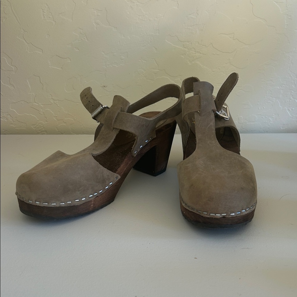 Lotta From Stockholm Brown Suede Clogs